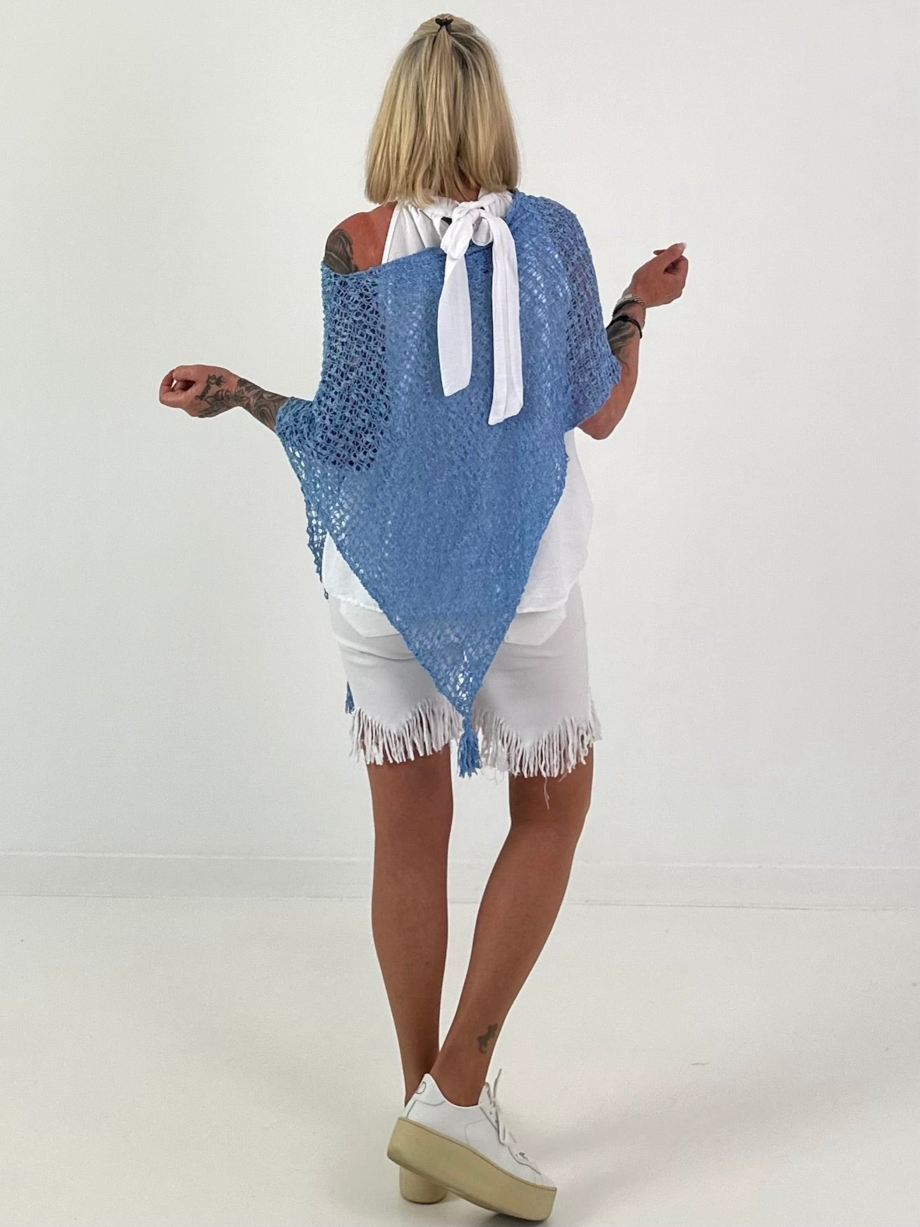 Sommerponcho - blau