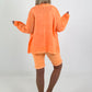 Light Linen Blazer - neon orange