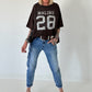 Sweater mit Vintage-Print - mokka