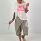 T-Shirt Trust the Timing - ecru-rosa