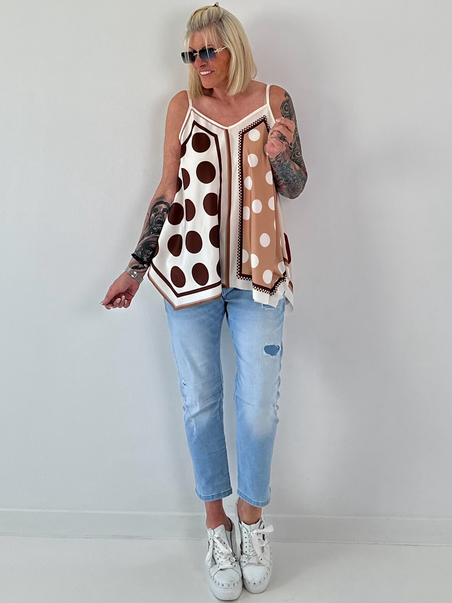 Jeans Hose destroyed  - hellblau