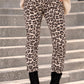 Hose im Allover Leo-Wildleder-Look - beige-mehrfarbig