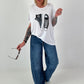 T-Shirt Chucks - weiss-blau