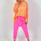 Oversized Netz Hoodie Soho - neonorange