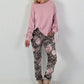 Shirt mit Raff-Details - rosa