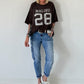 Sweater mit Vintage-Print - mokka