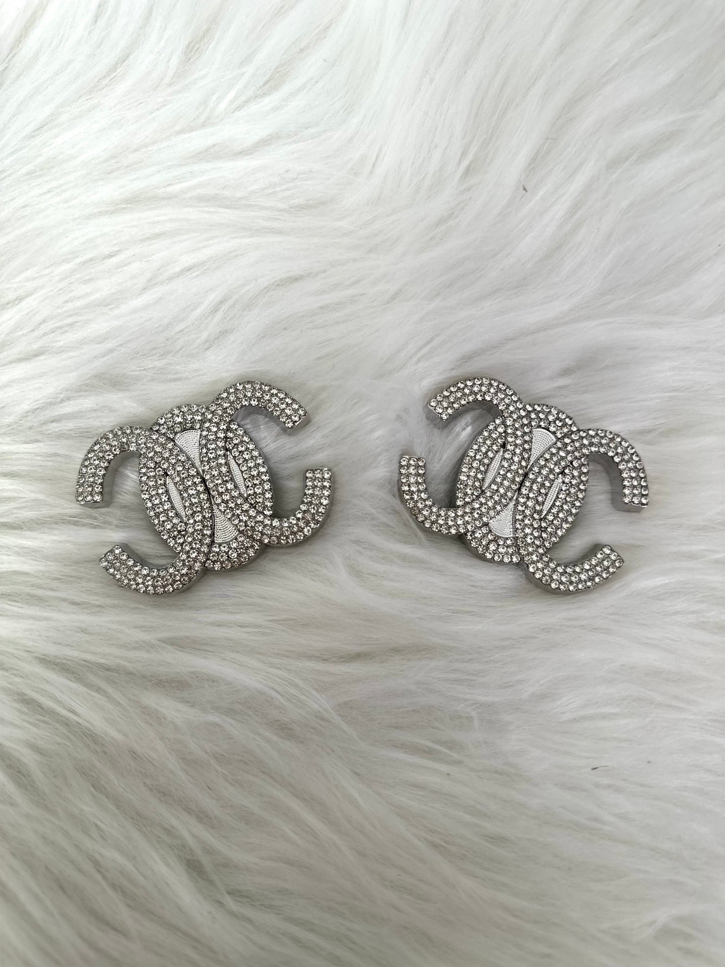 Magnetbrosche Modell "Double Elegance" - silber