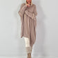 Asymmetrische oversized trui model "Line Affair" - beige