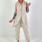 Linen two-piece set - beige