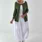 Leichte Feinstrickjacke mit Knopf- oliv