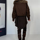 Jacke mit kuscheligem Fellkragen - mokka