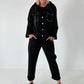 Jacke mit goldenen Nieten-Details - schwarz