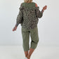Tunika mit integrierten Top - Leo khaki