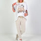 T-Shirt Car - white-beige