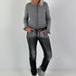 Vest met ruches - grijs