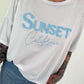 Oversized Shirt Sunset - white