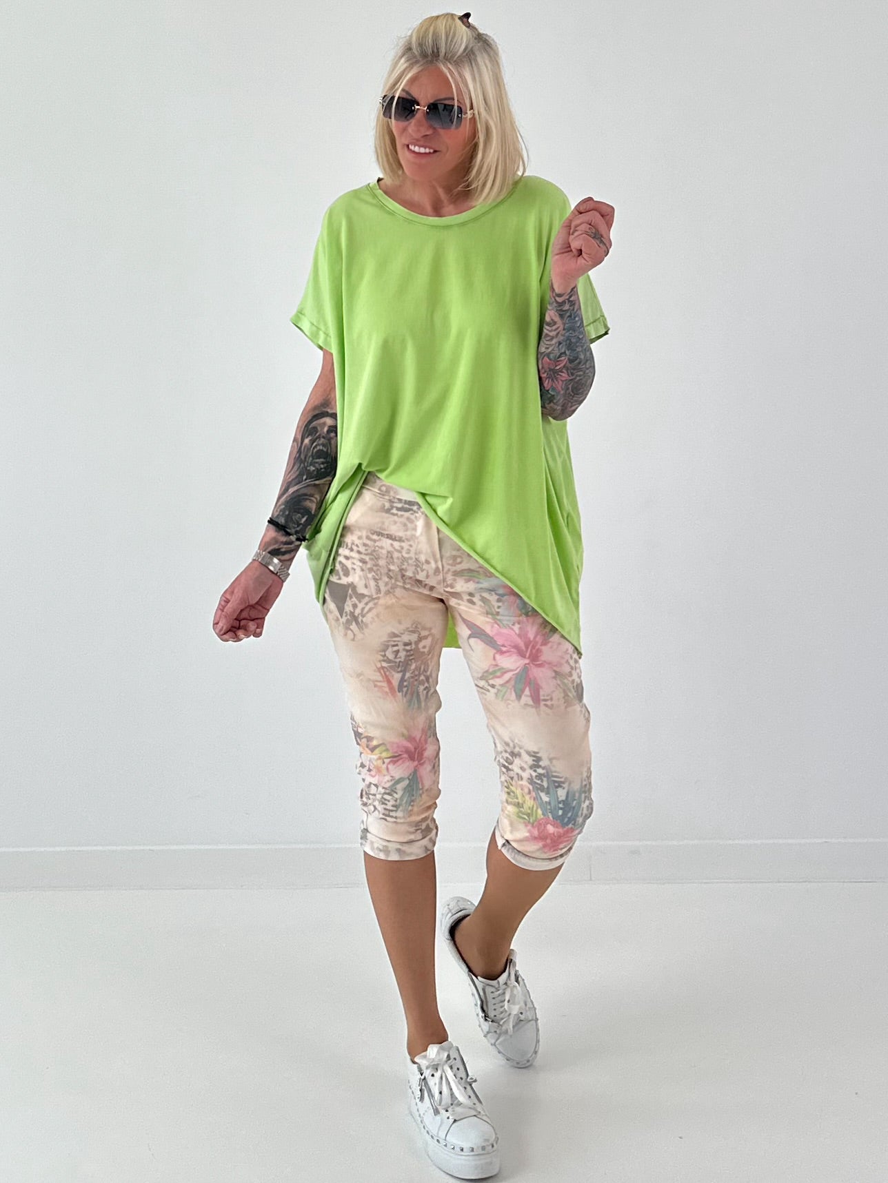 Oversized T-Shirt - apfelgrün