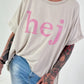T-shirt Hej - beige