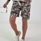 Kurze Hose Camouflage mit floralen Details - taupe mehrfarbig
