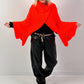 Poncho Pullover Model "Soul Warmer" - orange