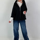 Lightweight hooded jacket - black