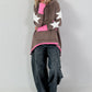 Lässiger Long Hoodie mit Daumenloch und trendigen Sternenelementen - taupe
