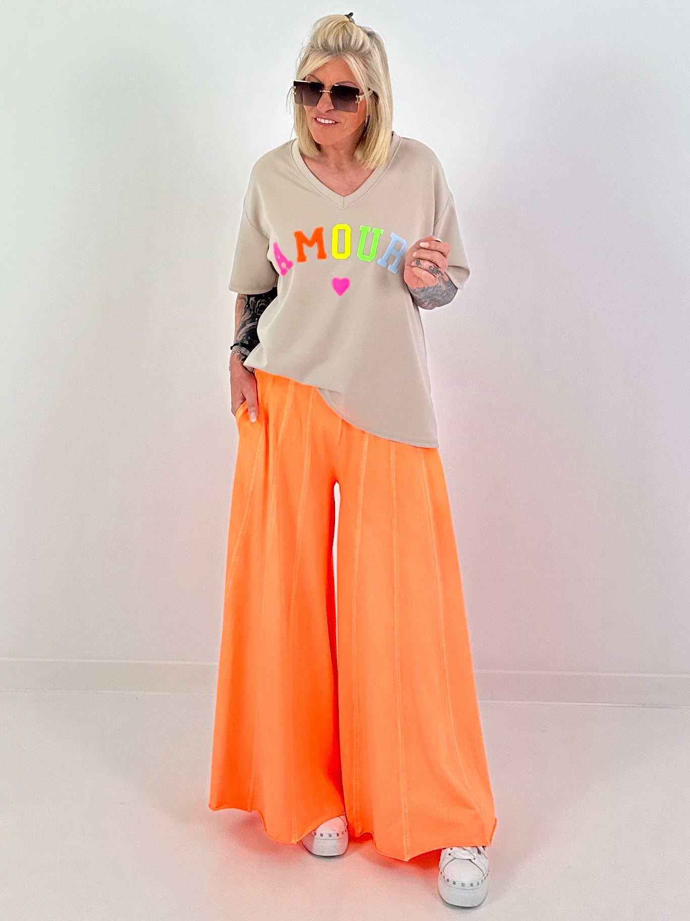 Sweat T-Shirt Amour - beige