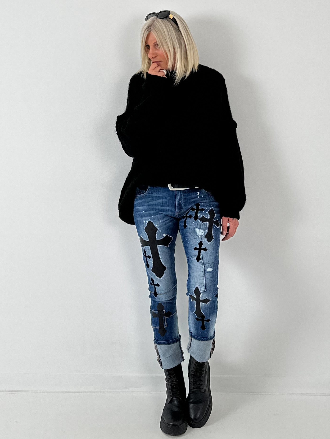 Military Blazer in Lederoptik Modell 