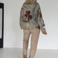 Jeansjacke mit Teddy-Print - used-grey