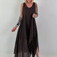 Sommerkleid mit Raff-Detail - schoko