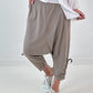 Sweatshirt Baggy mit Beinraffung - taupe