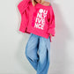 Sweatshirt Modell "YOLO" - pink