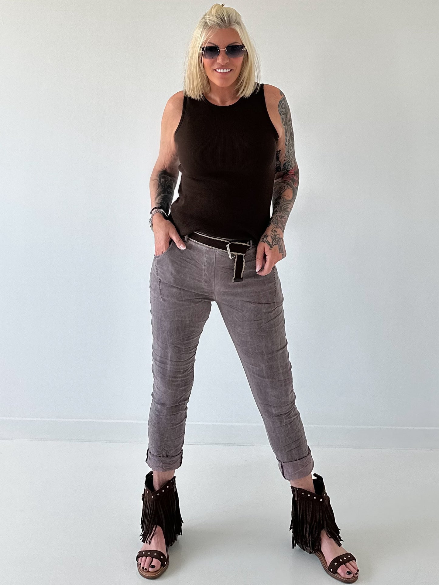 Ripp Tank Top  - mokka