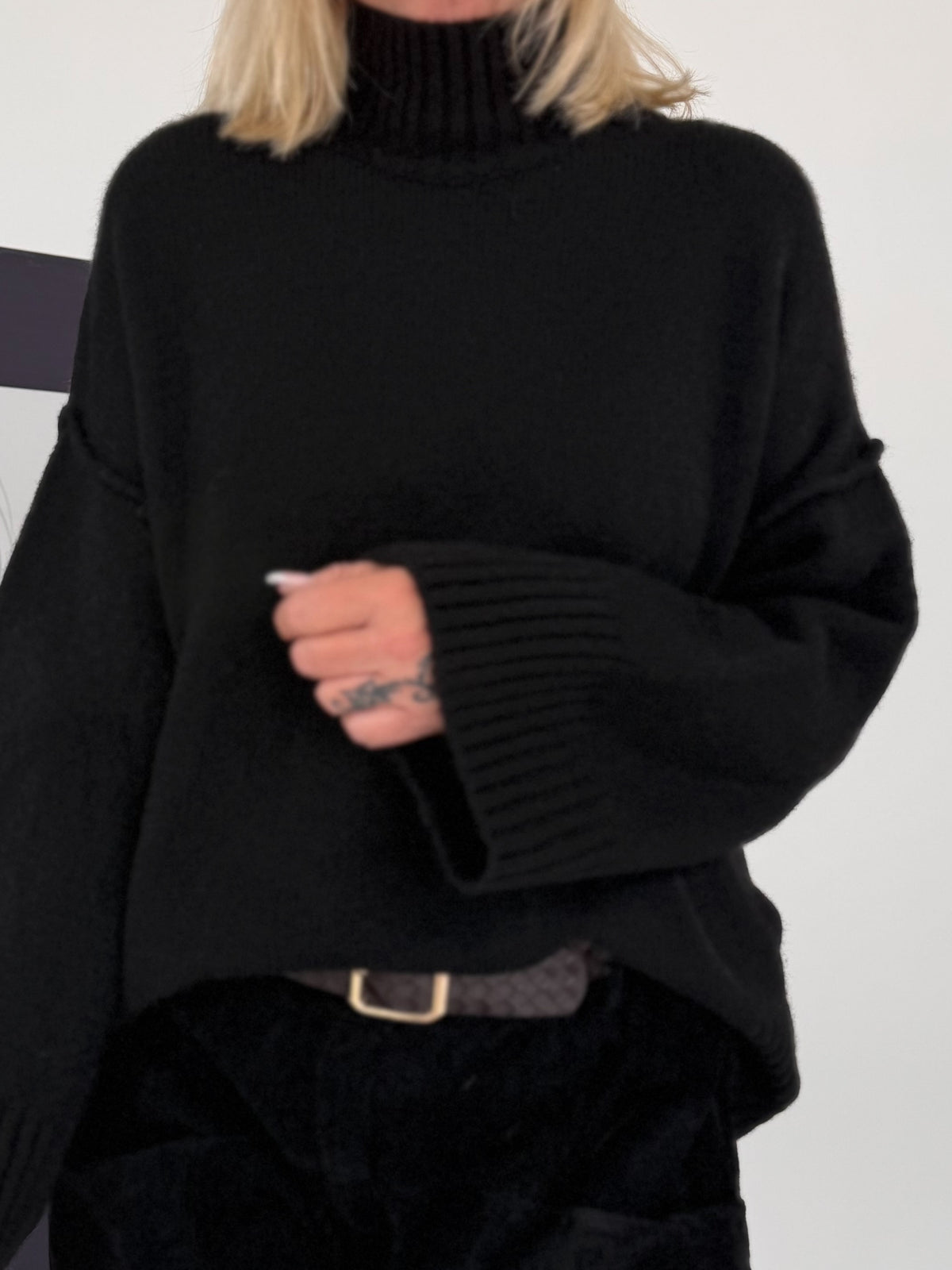 Kuscheliger Pullover - schwarz