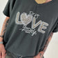 T-Shirt mit Strassdetail - anthrazit