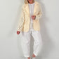 Blazer aus floraler Spitze - vanille