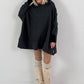 Oversized hoodie model "Rockwave" - ​​​​gebruikt zwart