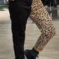 Suede-look trousers model "Two-Face" - black-leo