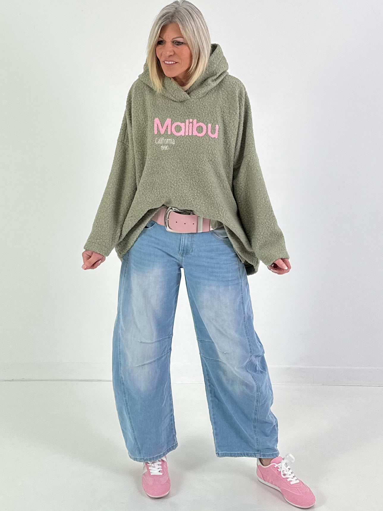 Bouclé Hoodie Malibu - salbei