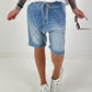 Short denim baggy shorts