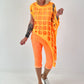 Shirt mit All-Over Cut-Outs und Ösen - neonorange