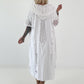 Sweatshirt Mantel mit floralem Netzeinsatz und Cut outs - weiss