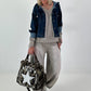 Lässiges Sweatshirt im Used-Look - taupe