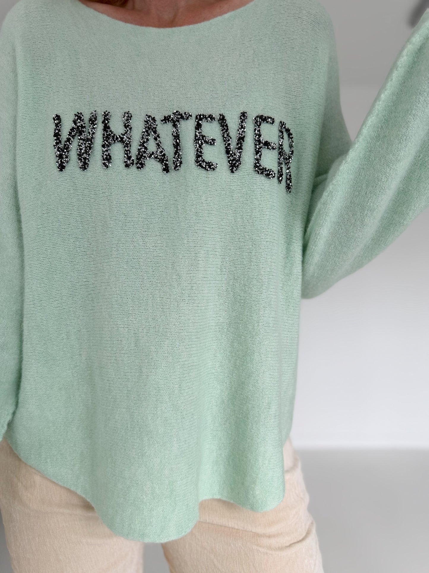 Weicher Pullover Whatever - mint