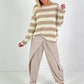 Pullover mit Streifen - beige-taupe ( lieferbar ab 30.01.26)