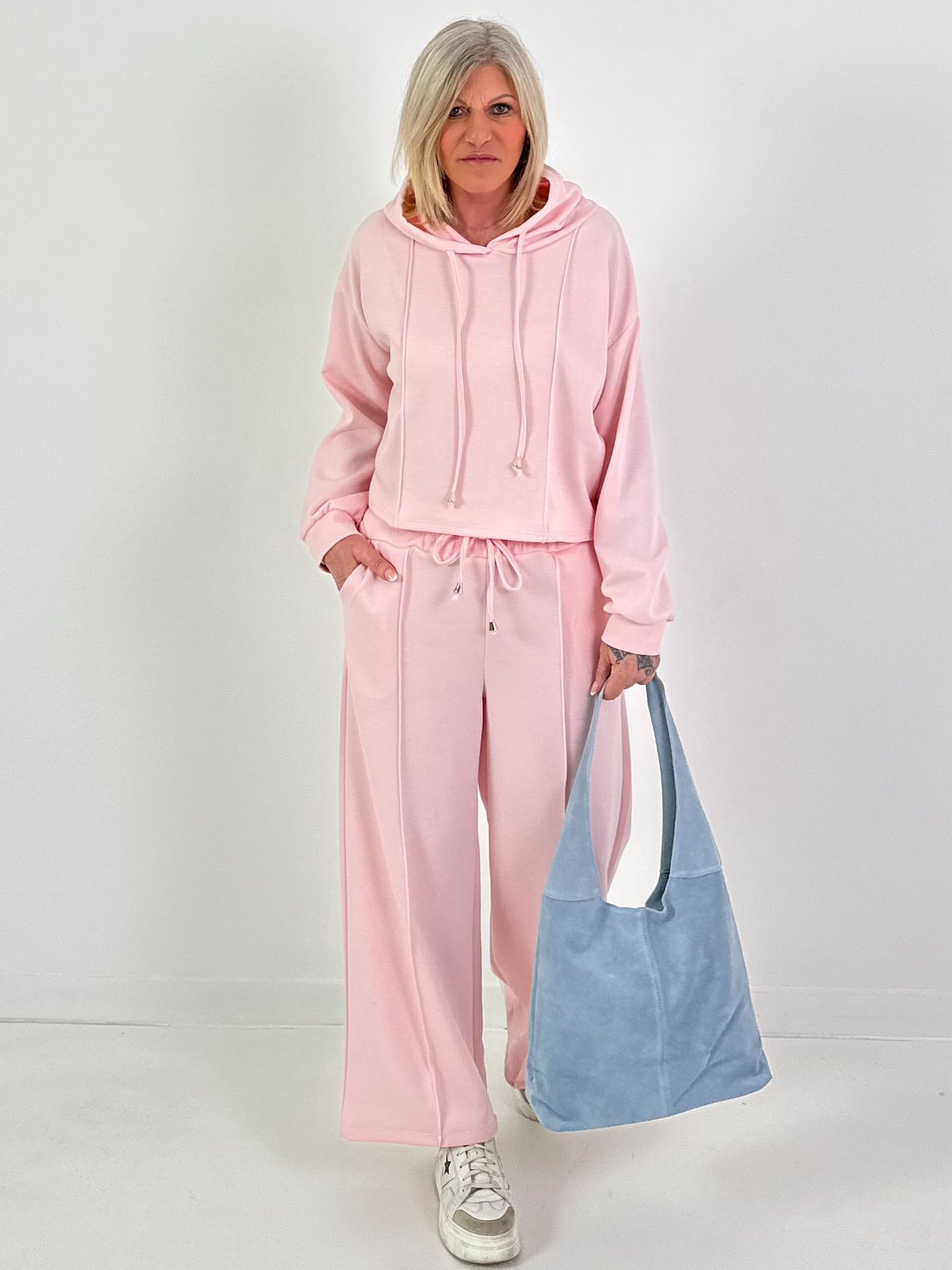 Zweiteiler mit Kapuze - rosa