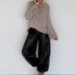 Vegane Lederhose 2 Looks - schwarz