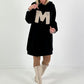 Long Hoodie/Kleid Modell "Edition M" - schwarz