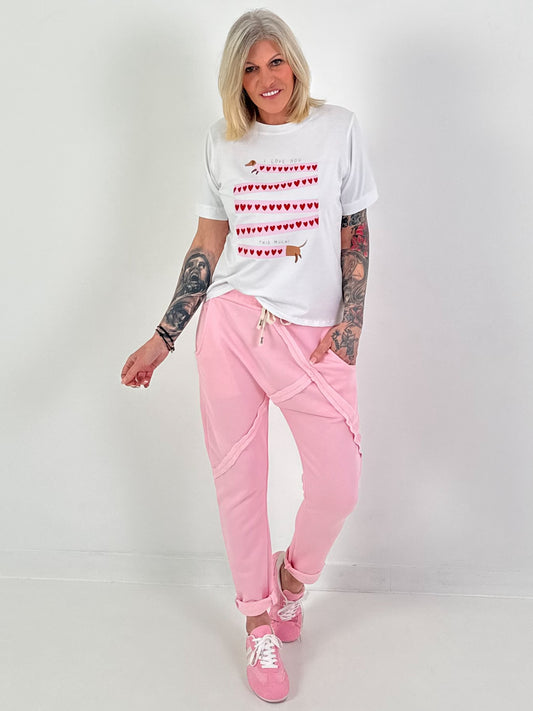 Shirt Dog Love - weiss