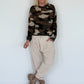 Weicher Kastiger Pullover Camouflage - mehrfarbig